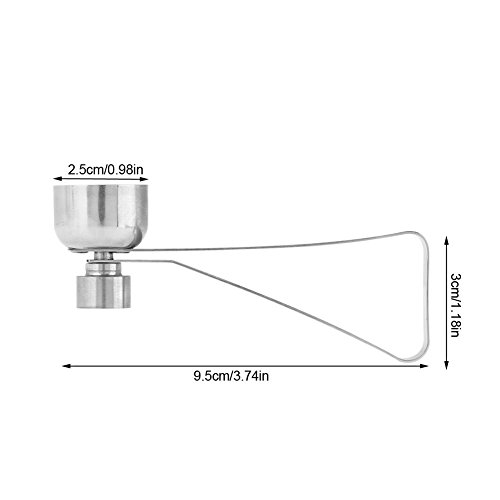 Cortador de huevos con cortador de acero inoxidable para abrir huevos, herramienta de cocina para eliminar casquillos de huevos agrietados, suaves o duros, Small