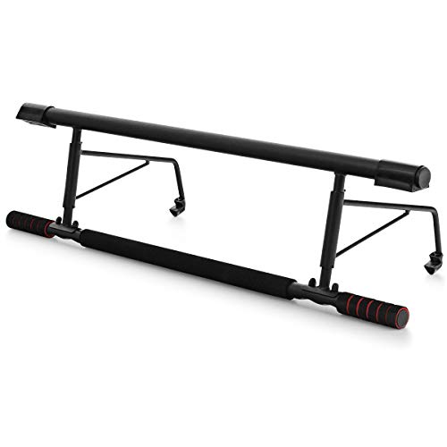 COSTWAY Barra de Dominadas para Puerta sin Tornillo Barra de Tracción Carga hasta 200KG para Entrenamiento Fitness en Casa Gimnasio