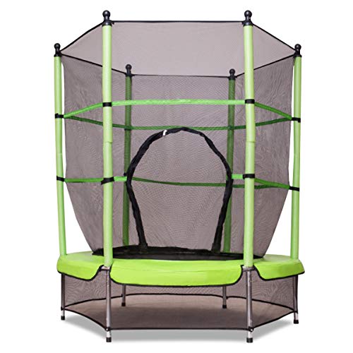 COSTWAY Cama Elástica de Jardín Infantil Trampolín para niños con Red de Seguridad Ø 140cm