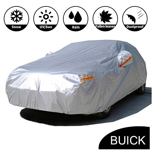 COVERCHUN Cubiertas de Coches completos a Prueba de Polvo al Aire Libre Cubierta de Nieve UV Resistente Protección Solar poliéster Cobertura Universal para la Tienda de Coche de Buick,Lacrosse