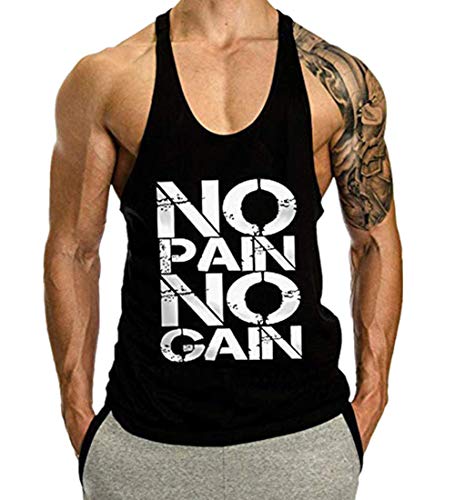 COWBI Chaleco para Hombres Impresión Deportivo Camiseta Sin Mangas de Tirante Sudadera Gimnasio Músculo Formación Túnica Tank Top