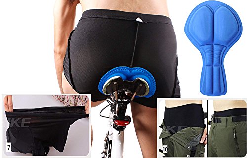 Cozone Pantalón corto para bicicleta Hombre Pantalón corto para hacer ciclismo 3D Gel Ropa Interior de Bicicleta MTB Acolchado Pantalónes Cortos Antideslizantes y transpirables