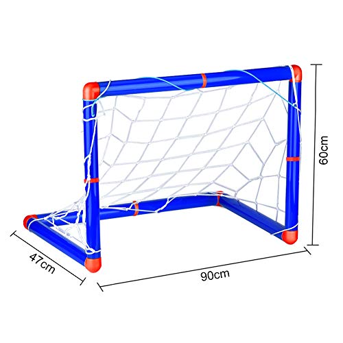 Cozywind Juego de Balón de Fútbol para Niños,Juguete de Fútbol,Incluye Portería (90X60X47cm), Red, Mini Inflable Pelota y Fútbol Flotante