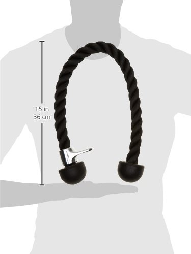 C.P. Sports 38770 - Cuerda de Entrenamiento de tríceps para Barra de tracción (Talla única), Color Negro