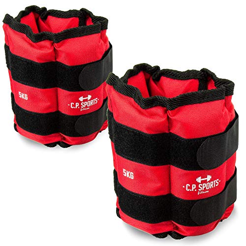 C.P. Sports Puños de peso, pesa pies y muñeca, crossfit, fitness, yoga, artes marciales, aeróbicos, gimnasia 2X 0,5kg – 2X 1kg - 2X 1,5kg - 2X 2kg - 2X 2,5kg - 2X 3kg-2x 4kg-2x 5kg-2x 6kg (5,0)