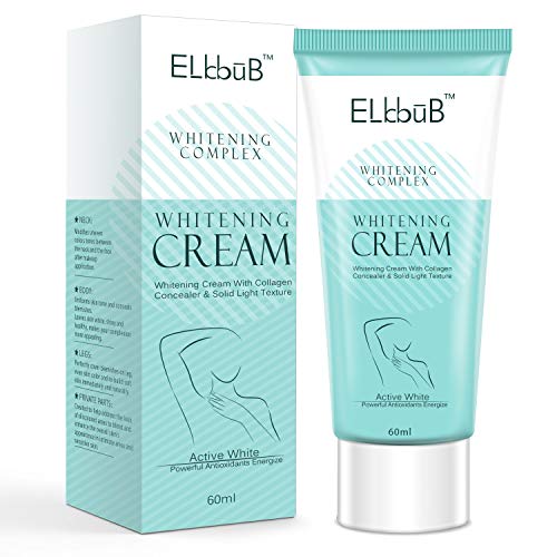 Crema Blanqueadora, Skin Whitening Cream, Crema Blanqueadora Cuerpo para Piel Oscura, Cuello, Zonas sensibles, Codos, Muslos Interiores, Rodillas y Axilas, Crema para el Cuidado de la Piel