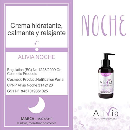 Crema hidratante corporal multifuncional NOCHE: Hidratación, alivio del dolor muscular y articular, ayudando al descanso, con melatonina y lavanda. ALIVIA, cosmética natural para sentirse bien. 200 ml