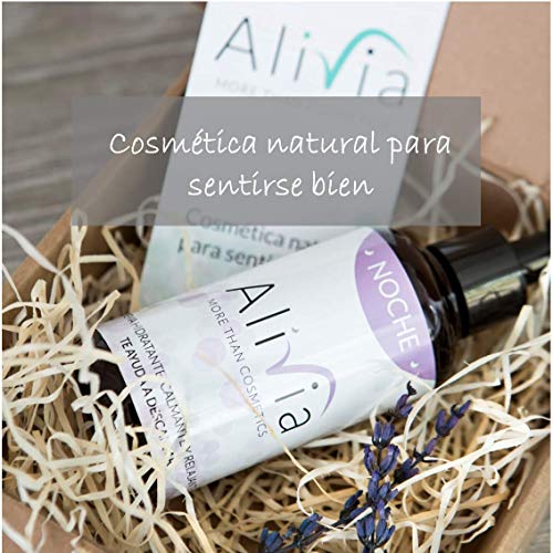 Crema hidratante corporal multifuncional NOCHE: Hidratación, alivio del dolor muscular y articular, ayudando al descanso, con melatonina y lavanda. ALIVIA, cosmética natural para sentirse bien. 200 ml