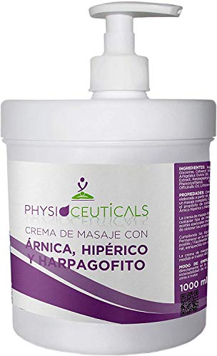 CREMA MASAJE CON ÁRNICA HIPÉRCO HARPAGOFITO 1000ML. DOLORES MUSCULARES Y ARTICULACIONES Valvula Dosificadora GRATIS