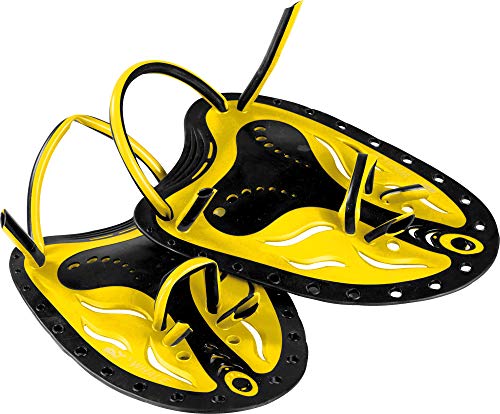 Cressi Swim Paddle Palas de natación, Negro/Amarillo, Uni