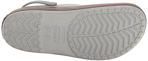 Crocs Crocband U, Zuecos Unisex Adulto, Gris (Light Grey-Navy), 37-38 EU