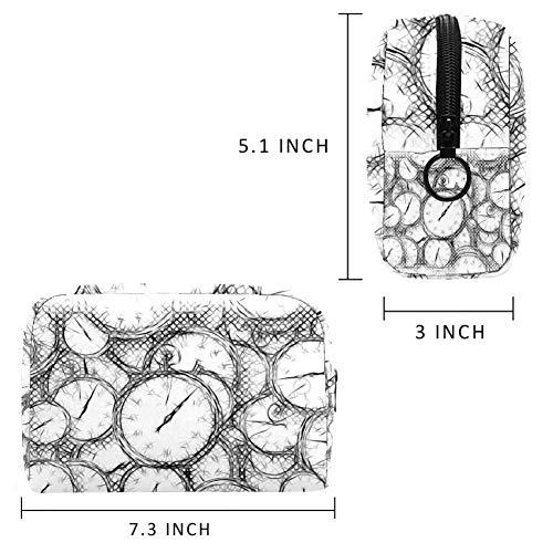 Cronómetro reloj reloj reloj cosméticos bolsa de maquillaje organizador para viajes portátil neceser para niñas y mujeres