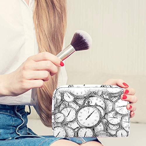 Cronómetro reloj reloj reloj cosméticos bolsa de maquillaje organizador para viajes portátil neceser para niñas y mujeres