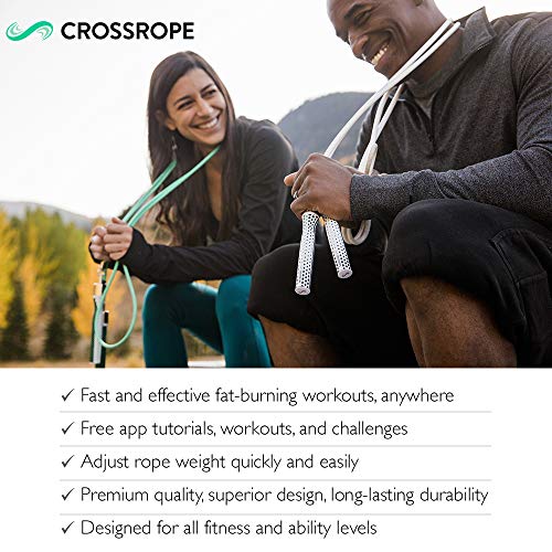 Crossrope Get Lean - Juego de cuerda de saltar con peso, Large - 9'0" (user height 5'9" - 6'1.5")