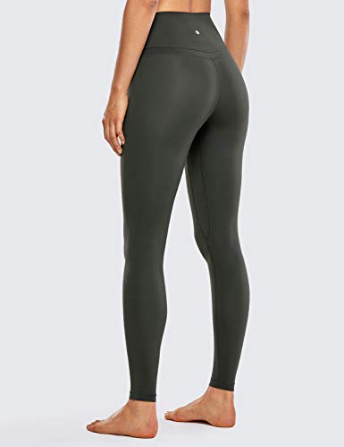 CRZ YOGA Mujer Mallas Deportivo Pantalón Elastico para Running Fitness-71cm Verde Oliva 40