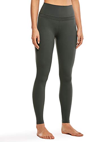 CRZ YOGA Mujer Mallas Deportivo Pantalón Elastico para Running Fitness-71cm Verde Oliva 40