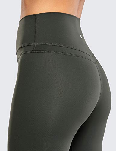 CRZ YOGA Mujer Mallas Deportivo Pantalón Elastico para Running Fitness-71cm Verde Oliva 40