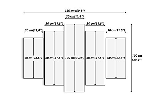 Cuadro sobre Lienzo - 5 Piezas - Impresión en Lienzo - Ancho: 150cm, Altura: 100cm - Foto número 2721 - Listo para Colgar - en un Marco - EA150x100-2721