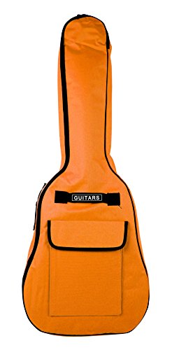 Cubierta de la guitarra de tamaño completo Bray tigre naranja funda acolchada GIGBAG para cualquier acústica, eléctrica, bajo y guitarra clásica con asa de transporte y las correas de hombro (41")