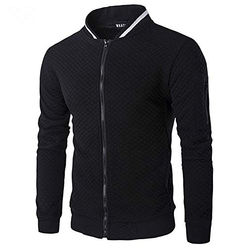 Cuello Alto con Cremallera De Contraste Enrejado De Diamante para Hombre Abrigo Informal De Color Puro L Camisetas De Hombre Sin Mangas Camisetas Hombre Manga Corta Outlet Camiseta Trekking