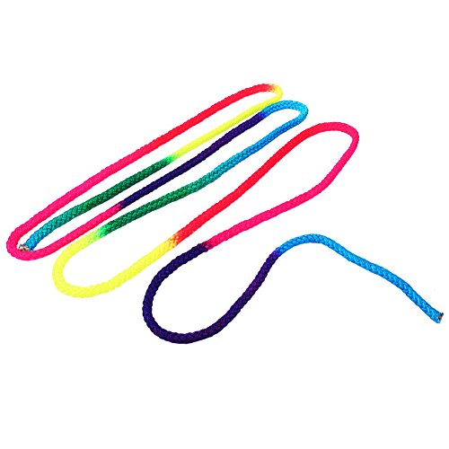 Cuerda de Saltar Ejercicio y Fitness aeróbico – Cuerda de Saltar Cuerda de artes de gimnasia rítmica de gimnasia entrenamiento deportivo cuerda Rainbow Color