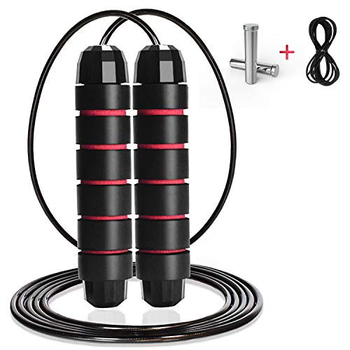 Cuerda de saltar Speed Rope para adultos, 3 metros ajustable con rodamiento de bolas profesional y mangos antideslizantes, para crossfit, boxing