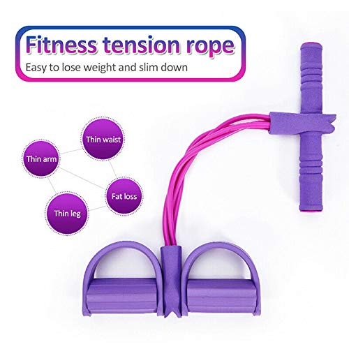 Cuerda de tensión Multifuncional Fitness Pedal Ejercitador Cuerda Pull Bands Yoga Fitness Foot Pedal Pull Ropes, para Equipos de Gimnasio en casa (Verde)