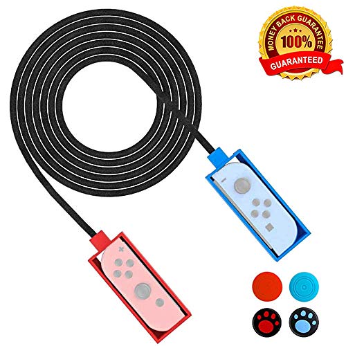 Cuerda para Saltar para Nintendo Switch Joy-Con, Aottom Cuerda Saltar NS Jump Rope Challenge Ajustable Sin Enredos Jump Rope con Asas para Hombre Mujer Fitness Comba para Switch JoyCon Kit Accesorios