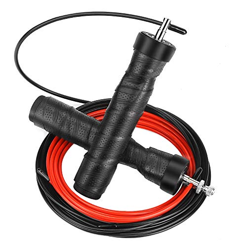 Cuerda para Saltar,3M Comba Saltar,Gears Cuerda para Saltar,Saltar la Cuerda,Crossfit Alta Velocidad Longitud Ajustable Rodamiento Ligero con Bolsa Almacenamiento,para Fitness Boxeo y Quema Grasa