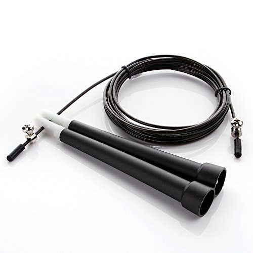 Cuerda Saltar Comba Crossfit Boxeo MMA HIIT Saltos Dobles Cable Ajustable Comba Velocidad Ideal para Fitness Tus Entrenamientos Metcon y Quema Grasa.