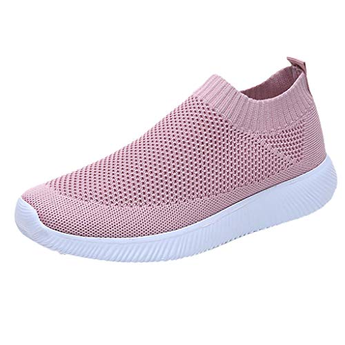 Culater Zapatillas Mujer Malla Exterior Color Sólido Deportivas Runing Zapatillas Transpirables(37,Rosa)