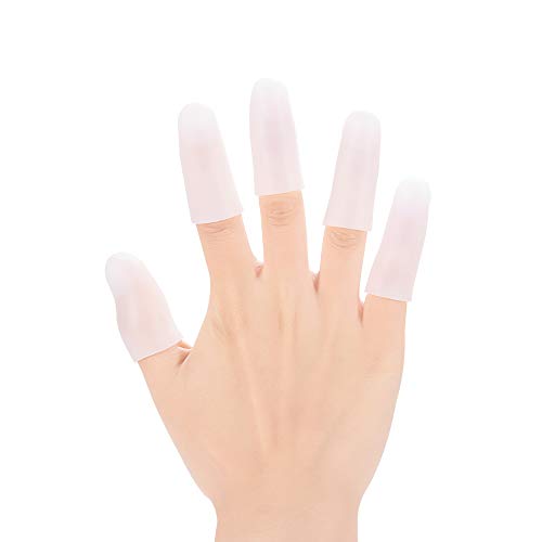 Cunas de gel para dedos, protectores de dedos para mujeres, hombres, fundas de gel de silicona para dedos, 10 piezas para dedo en gatillo, eczema de manos, agrietamiento de dedos, artritis