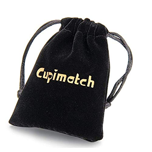 Cupimatch Pulseras Hombre Juego de 2 Pcs Brazalete Piel Punk Cuero Trenzado Ajustable Hipoalergénico Joyería de Moda Regalo Pascua