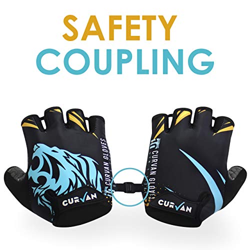 CURVAN - Guantes Gimnasio Hombre Ciclismo Bicicleta | Acolchados y Transpirables 45g | Guante Musculación Culturismo Ejercicio Levantamiento de Pesas Entrenamiento Fitness Crossfit Halterofilia (XL)