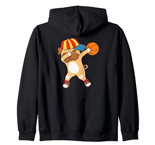 Cute Dabbing Basketball Dog Gift Funny Bulldog Dab Player Sudadera con Capucha