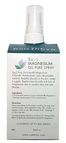 Cutetonic® Aerosol de aceite de magnesio (Magnesium Oil Pure Spray) (Zechstein) 100 ml