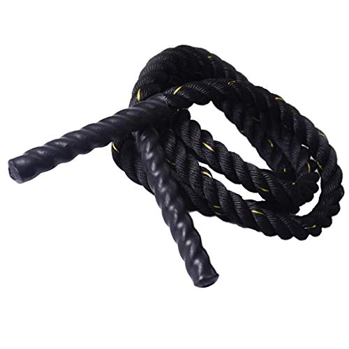 CUTICATE Cuerda de Batalla Battle Rope Cuerdas de Entrenamiento Jumprope de 9 pies Lucha Cuerdas para Hogar Fitness - 2.8M