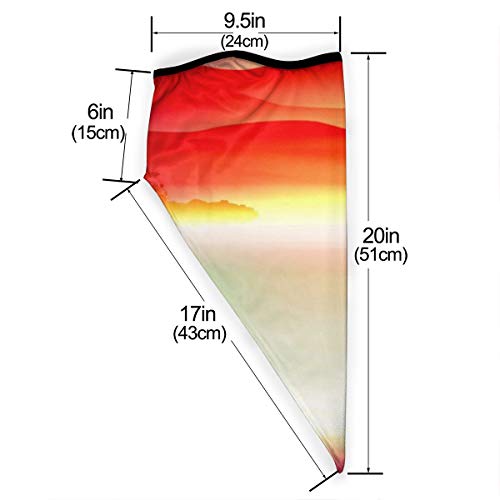 CVDGSAD Bufanda De Cuello Fondo Colorido con Mar Y Montaña 9.5"X 20" En Pañuelo De Cabeza Mágica, Cara, Pasamontañas, Banda De Sudor para Pesca, Yoga, Mo