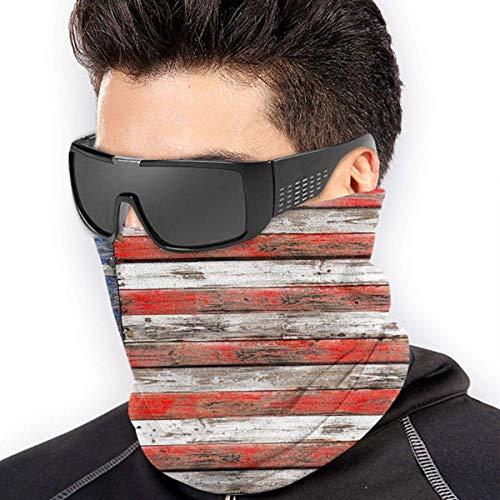 CVDGSAD Fleece Neck Warmer Polainas Pasamontañas Diadema sin Costuras Stretchy Hardwood Bandera Americana Hombres Clima frío A Prueba de Viento Keep Warm Co