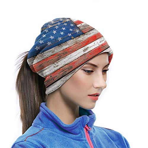 CVDGSAD Fleece Neck Warmer Polainas Pasamontañas Diadema sin Costuras Stretchy Hardwood Bandera Americana Hombres Clima frío A Prueba de Viento Keep Warm Co