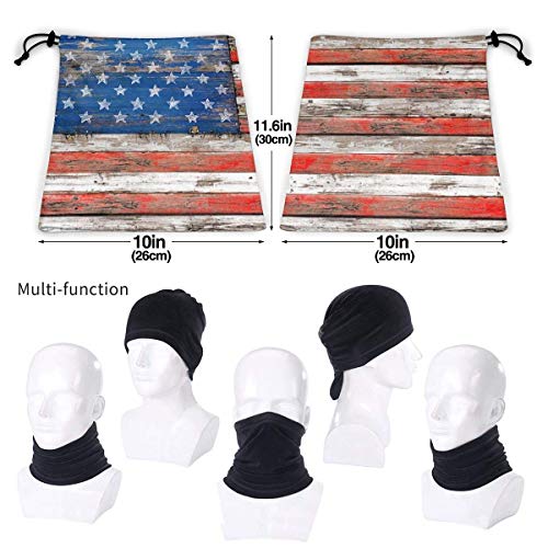 CVDGSAD Fleece Neck Warmer Polainas Pasamontañas Diadema sin Costuras Stretchy Hardwood Bandera Americana Hombres Clima frío A Prueba de Viento Keep Warm Co