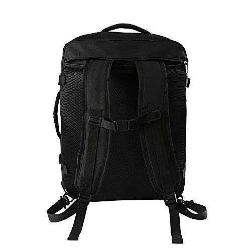 CX Luggage - Equipaje de Cabina Expandible de 55 x 40 x 20 cm a 55 x 40 x 25 cm - ¡Bolsa de Mano Mayoría de Las Aerolíneas Principales! (Negro)