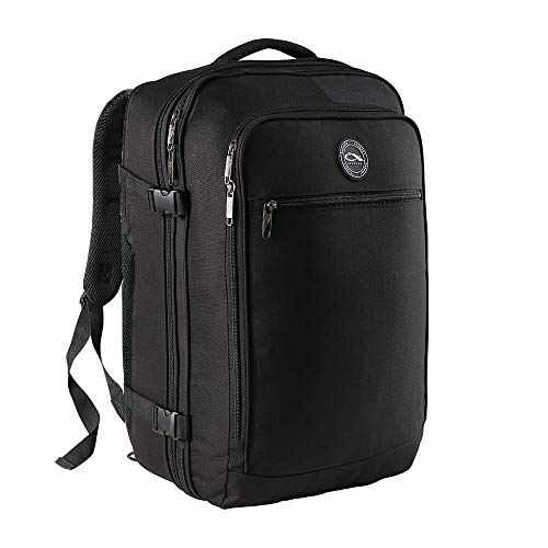 CX Luggage - Equipaje de Cabina Expandible de 55 x 40 x 20 cm a 55 x 40 x 25 cm - ¡Bolsa de Mano Mayoría de Las Aerolíneas Principales! (Negro)