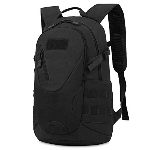 CX&LL 30L Mochila Táctica Impermeable Mochila Senderismo Molle Mochila Macuto Militar para Excursiòn Montañismo Ciclismo Escalada al Aire Libre Deporte Trekking, Color Negro