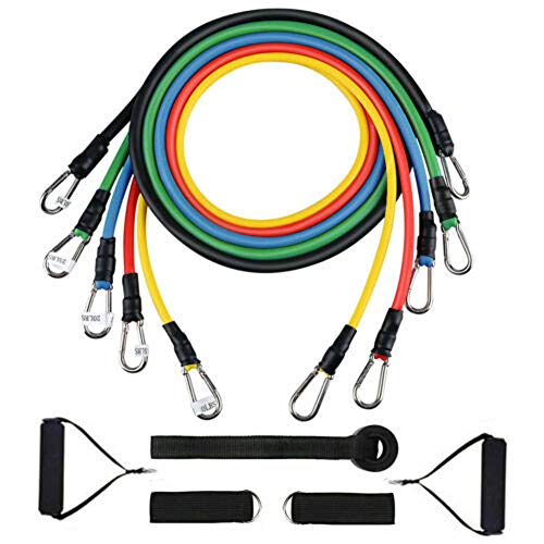 cz hezhu eu Bandas Resistencia Ejercicios Yoga 11Pcs Set Tubos de Entrenamiento físico