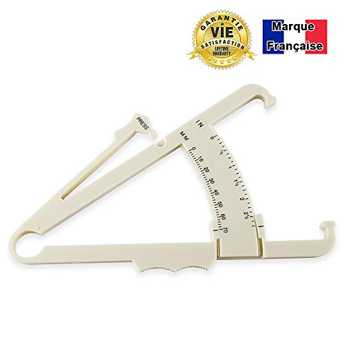 CZ Store®-Adipómetro|Incluye cinta métrica |✮GARANTÍA DE POR VIDA✮-La pinza mide la grasa corporal y la proporción de grasa corporal-Pinza para pliegues cutáneos para puesta