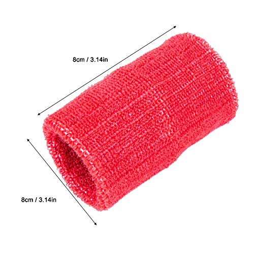 Czemo 12 Pares Muñequeras Deportivas Pulseras de algodón Coloridas Sweatband para Tenis Baloncesto