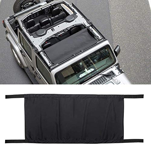 D28JD Hamaca Techo del Coche para la Tela J-EEP Wrangler JK JL Heavy Duty Techo Almacenamiento Jaula antivuelco Barra de Seguridad Tejida, Transpirable y fácil de Instalar,Negro