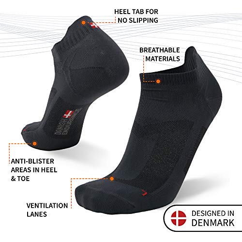 DANISH ENDURANCE Calcetines de Deporte Low Cut Pack de 3 (Gris, EU 35-38)