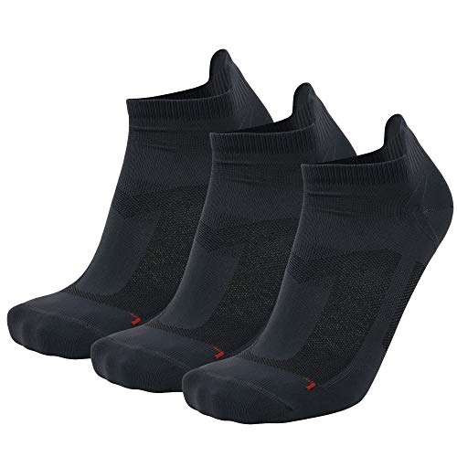 DANISH ENDURANCE Calcetines de Deporte Low Cut Pack de 3 (Gris, EU 35-38)